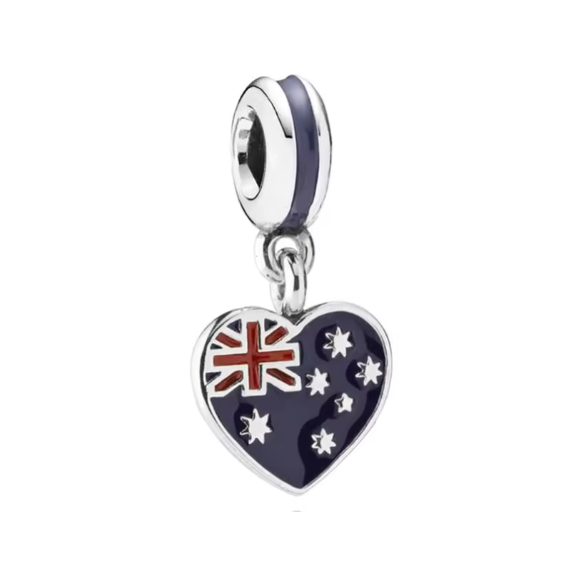 Berloque com a bandeira da Austrália, da Myzoria