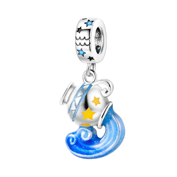 Berloque com o símbolo do signo de Aquário, da Myzoria