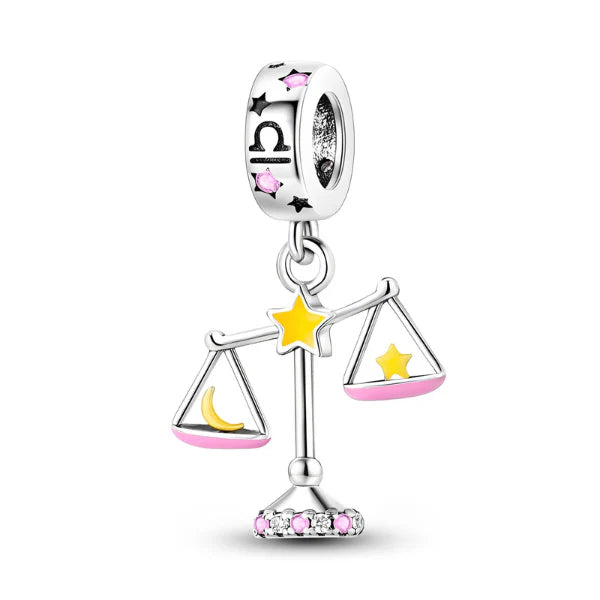 Berloque com o símbolo do signo de Libra, da Myzoria