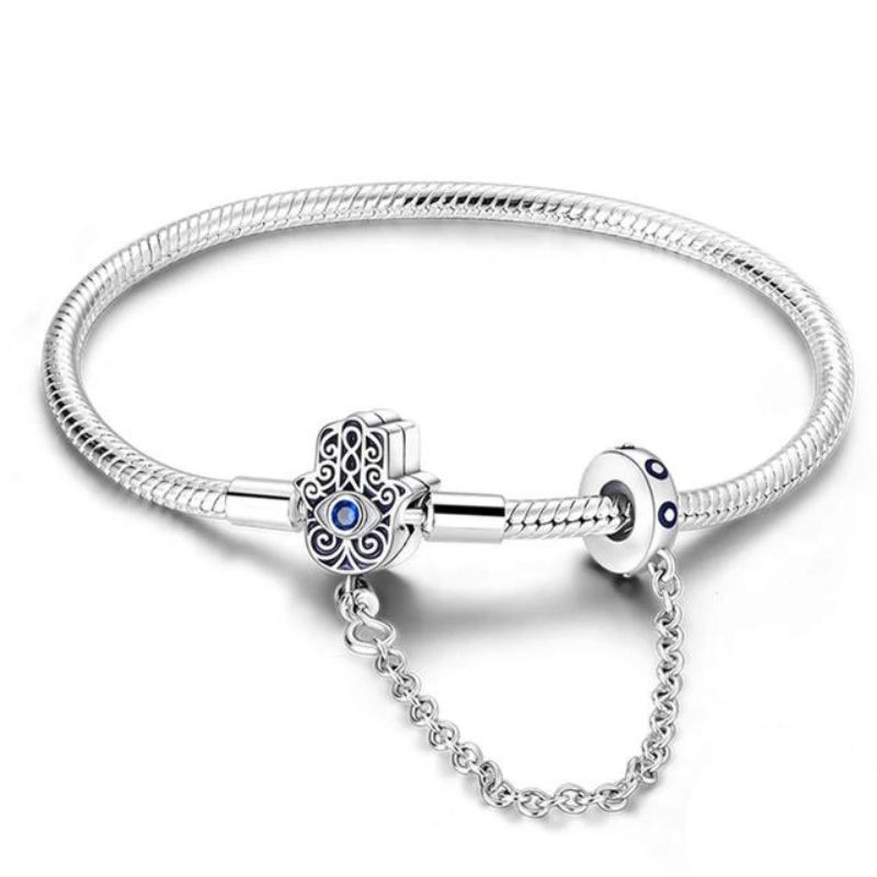 Pulseira com pingente Hamsá, da Myzoria