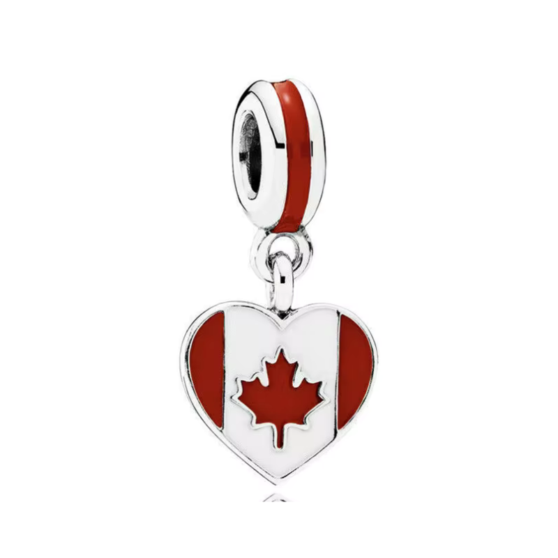 Berloque com a bandeira do Canadá, da Myzoria