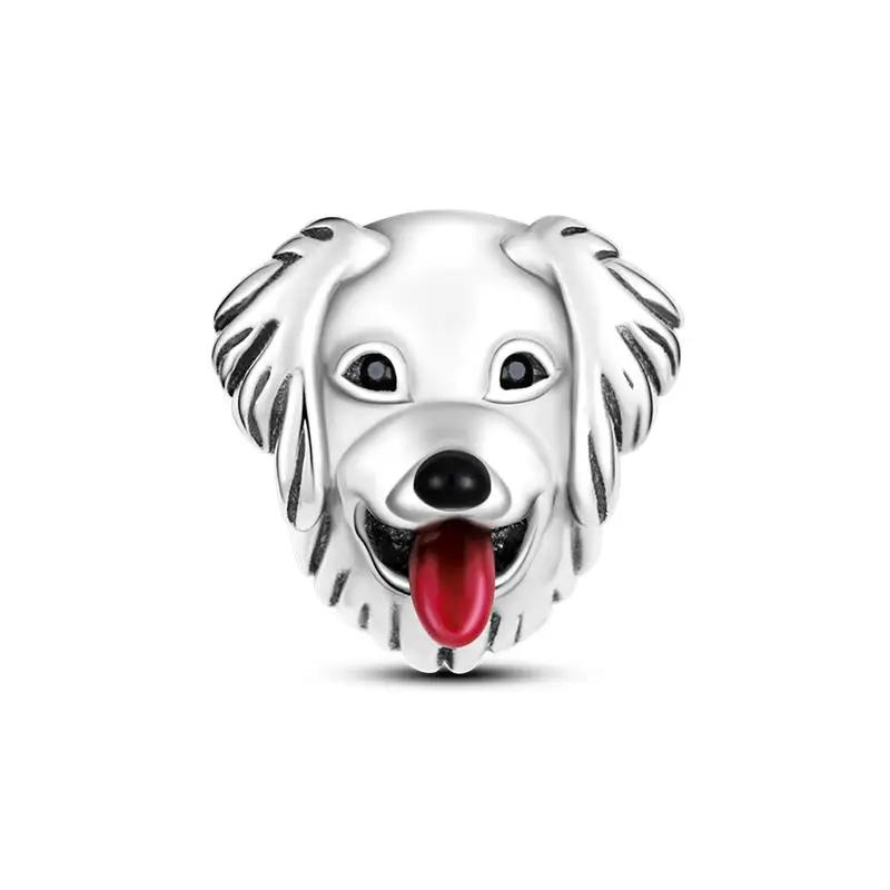 Berloque com cachorro golden retriever, da Myzoria