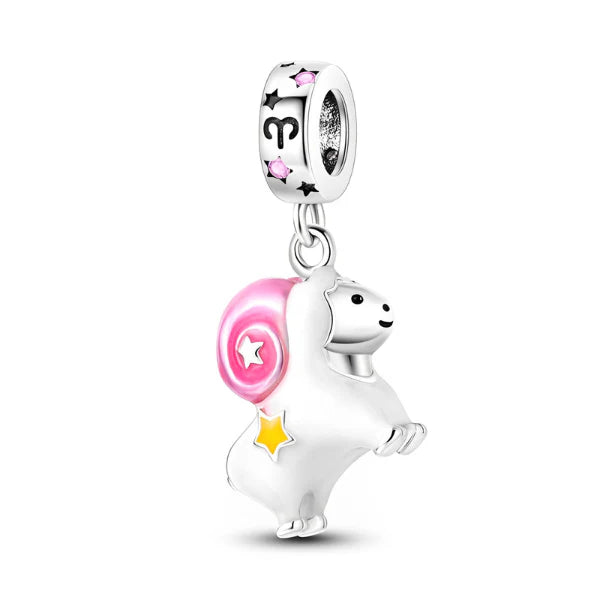 Berloque com o símbolo do signo de Áries, da Myzoria