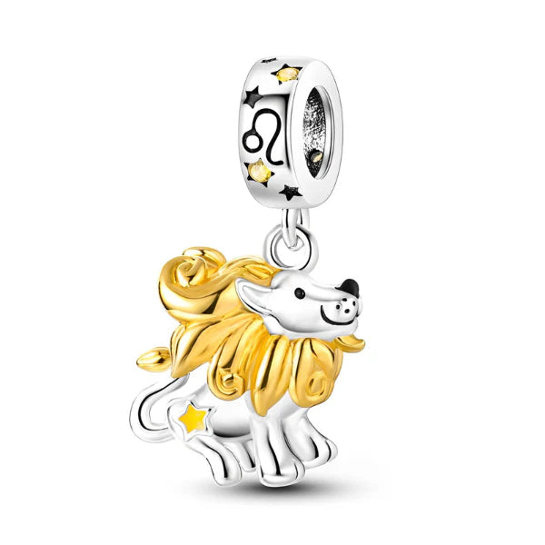 Berloque com o símbolo do signo de Leão, da Myzoria